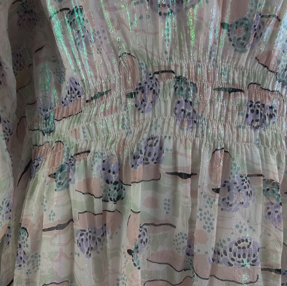 Free People/Anna Sui Iridescent Multicolor Swim Coverup - Picture 7 of 12